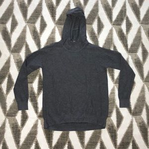 Athleta Grey Pullover Stretch Hoodie Sweater Sz M